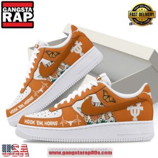 Texas Longhorns Hook Em Horns Air Force 1 Running Sneakers Shoes