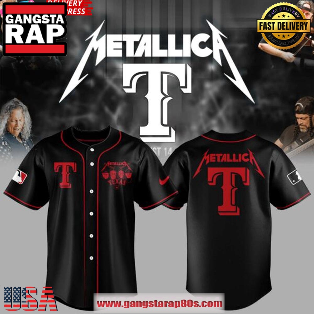 Texas Rangers x Metallica 2025 Baseball Jersey Shirt Texas Rangers x Metallica 2025 Baseball Jersey Shirt