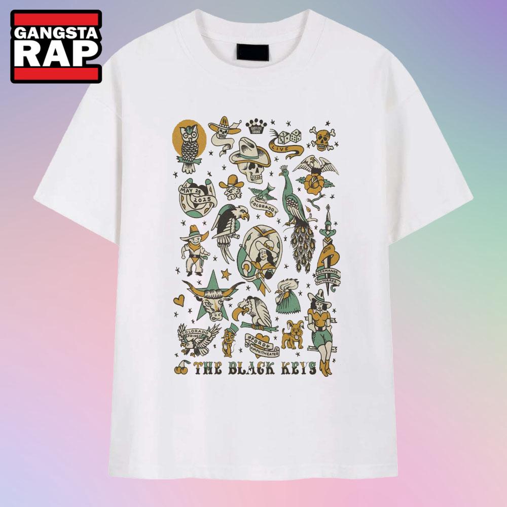 The Black Keys Ford Amphitheater Colorado Springs, CO May 25 2025 Tour T Shirt