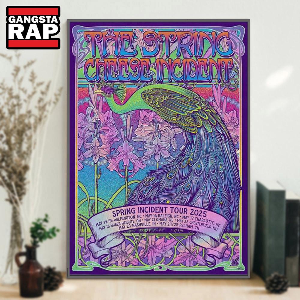 The String Cheese Incident Greenfield Lake Amphitheater Wilmington, NC May 14-15 2025 Concert Poster Canvas Art