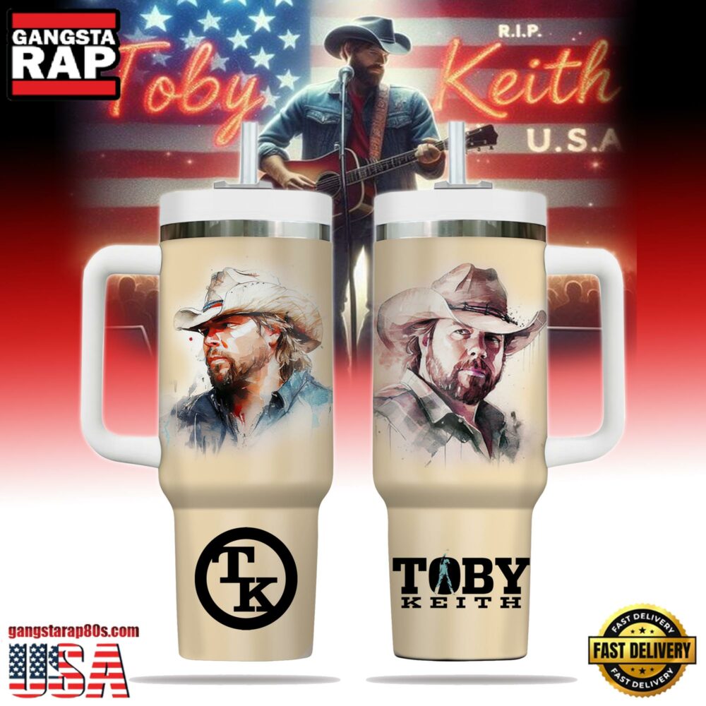 Toby Keith Music Custom Stanley Quencher 40oz Stainless Steel Tumbler For Fans