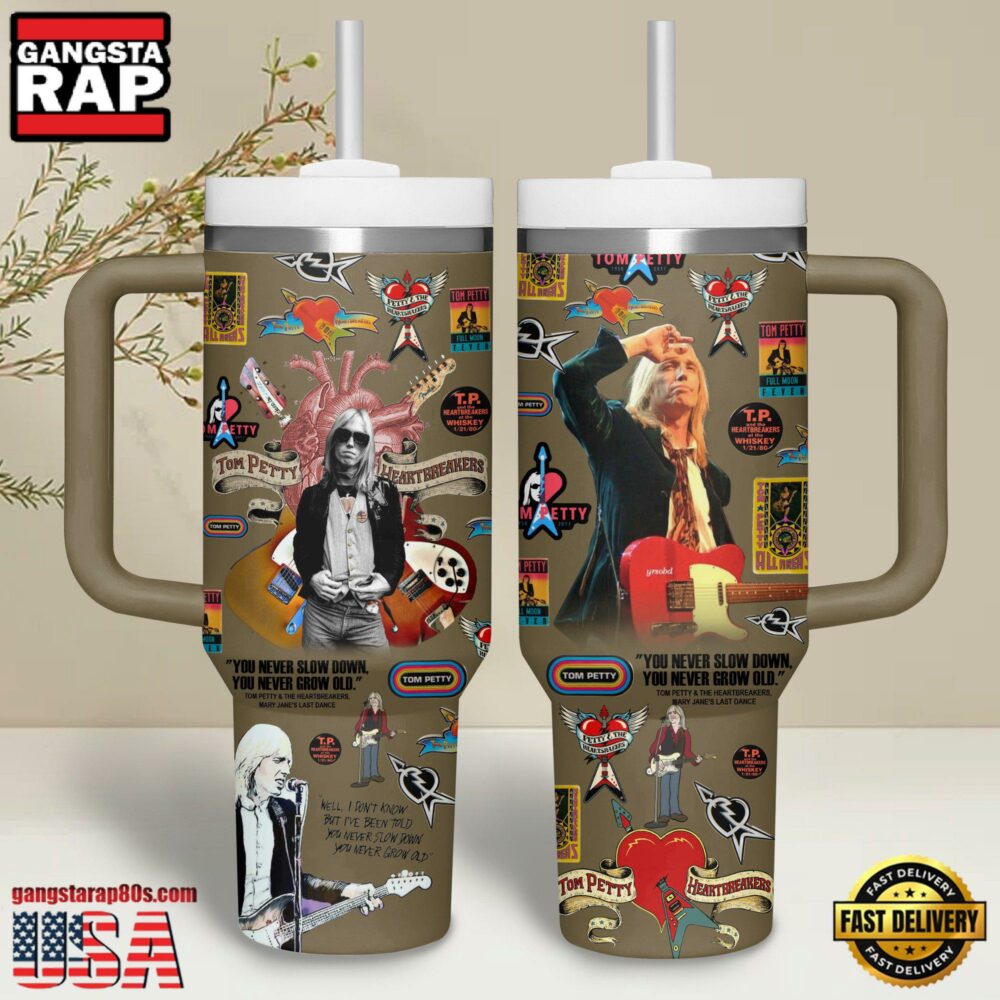 Tom Petty Music Custom Stanley Quencher 40oz Stainless Steel Tumbler For Fans