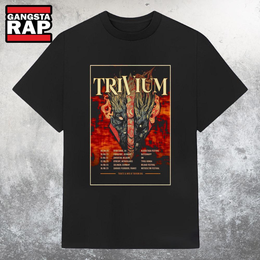 Trivium UK And EU Summer Tour 2025 T Shirt