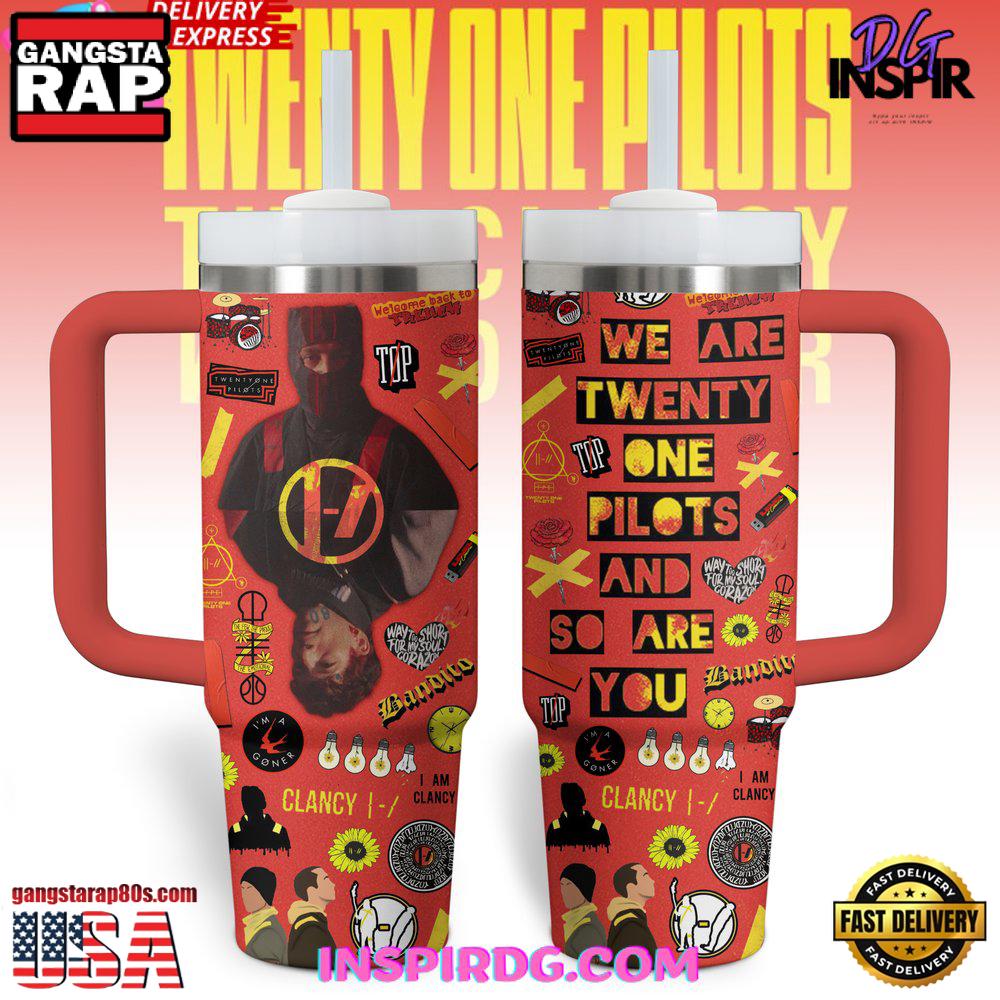 Twenty One Pilots Music Custom Stanley Quencher 40oz Stainless Steel Tumbler For Fans