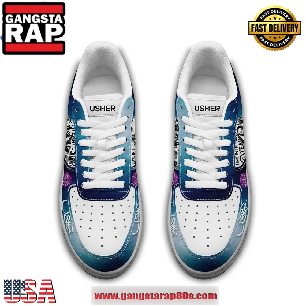 Usher Good Kisser Limited Edition Air Force 1 Running Sneakers Shoes