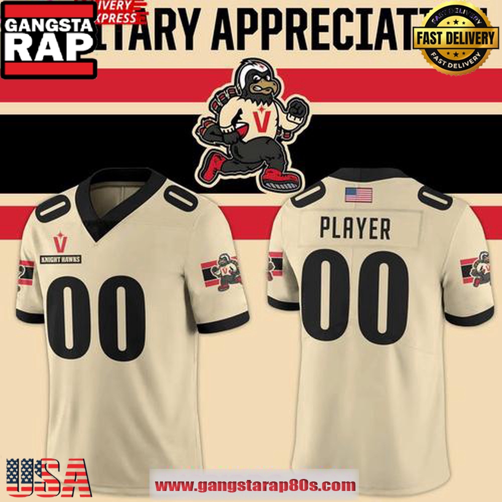 Vegas Knight Hawks 2025 Military Night Edition Football Jersey