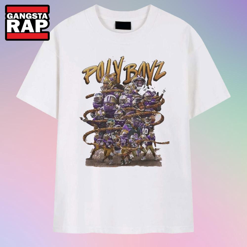Washington Huskies Poly Boyz Say Who Project Cream T Shirt Washington Huskies Poly Boyz Say Who Project Cream T Shirt