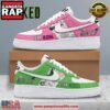 Wicked Opposite Pink Green Limited Edition Air Force 1 Running Sneakers Shoes