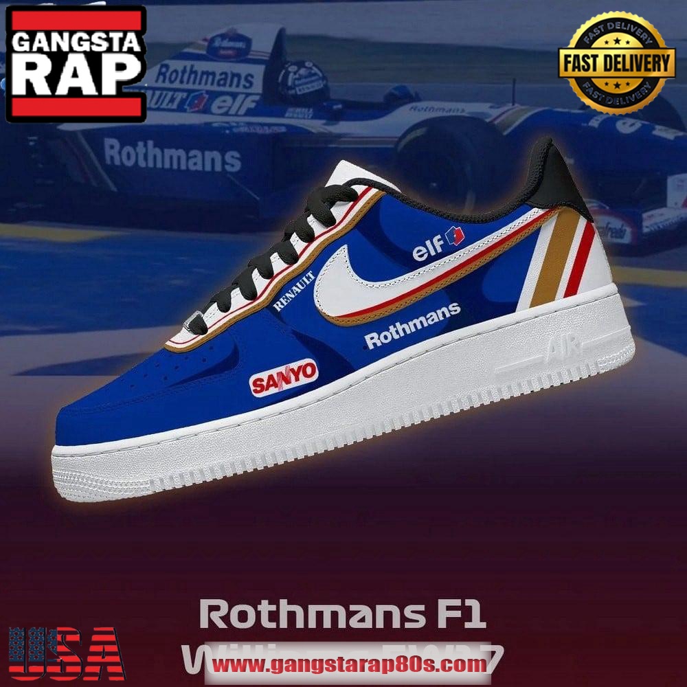 Williams Fw17 Formula 1 Rothmans Air Force 1 Running Sneakers Shoes