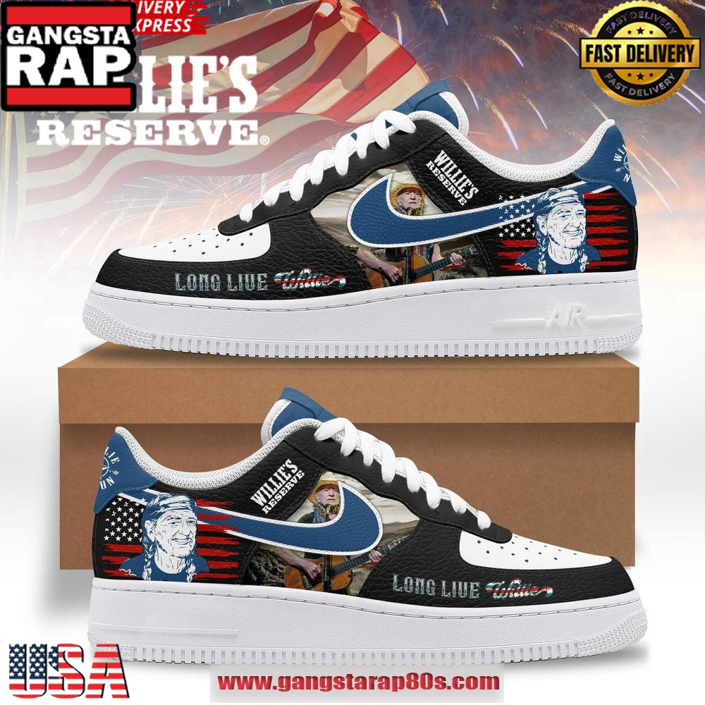 Willie’s Reserve “Long Live Willie” Limited Edition Air Force 1 Running Sneakers Shoes