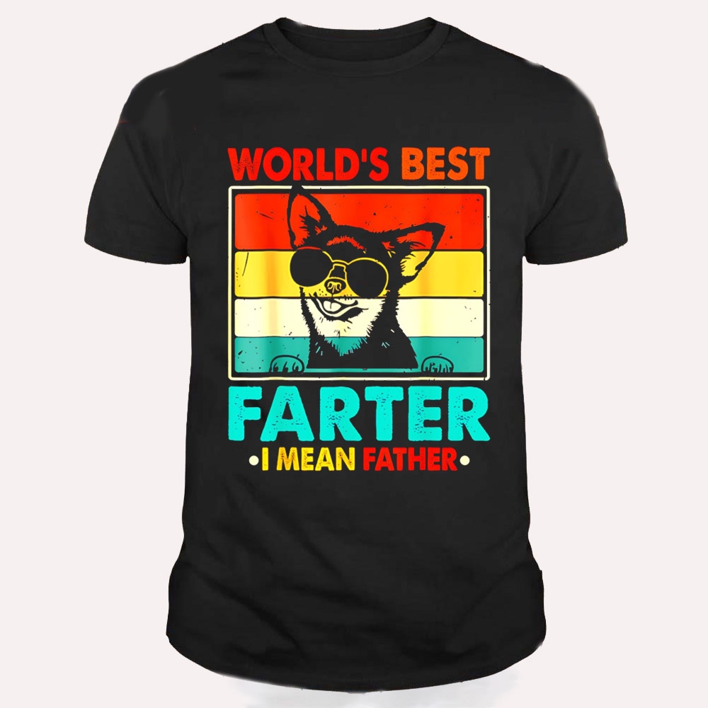 World’s Best Farter I Mean Father Fathers Day Funny Dad Dog T Shirt