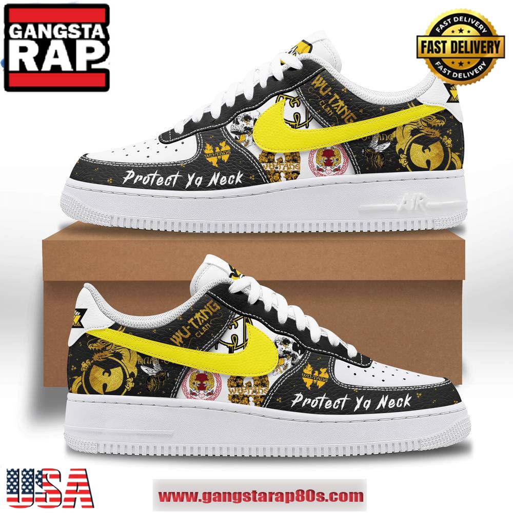 Wu-Tang Clan Protect Ya Neck Special Edition Air Force 1 Running Sneakers Shoes Wu-Tang Clan Protect Ya Neck Special Edition Air Force 1 Running Sneakers Shoes