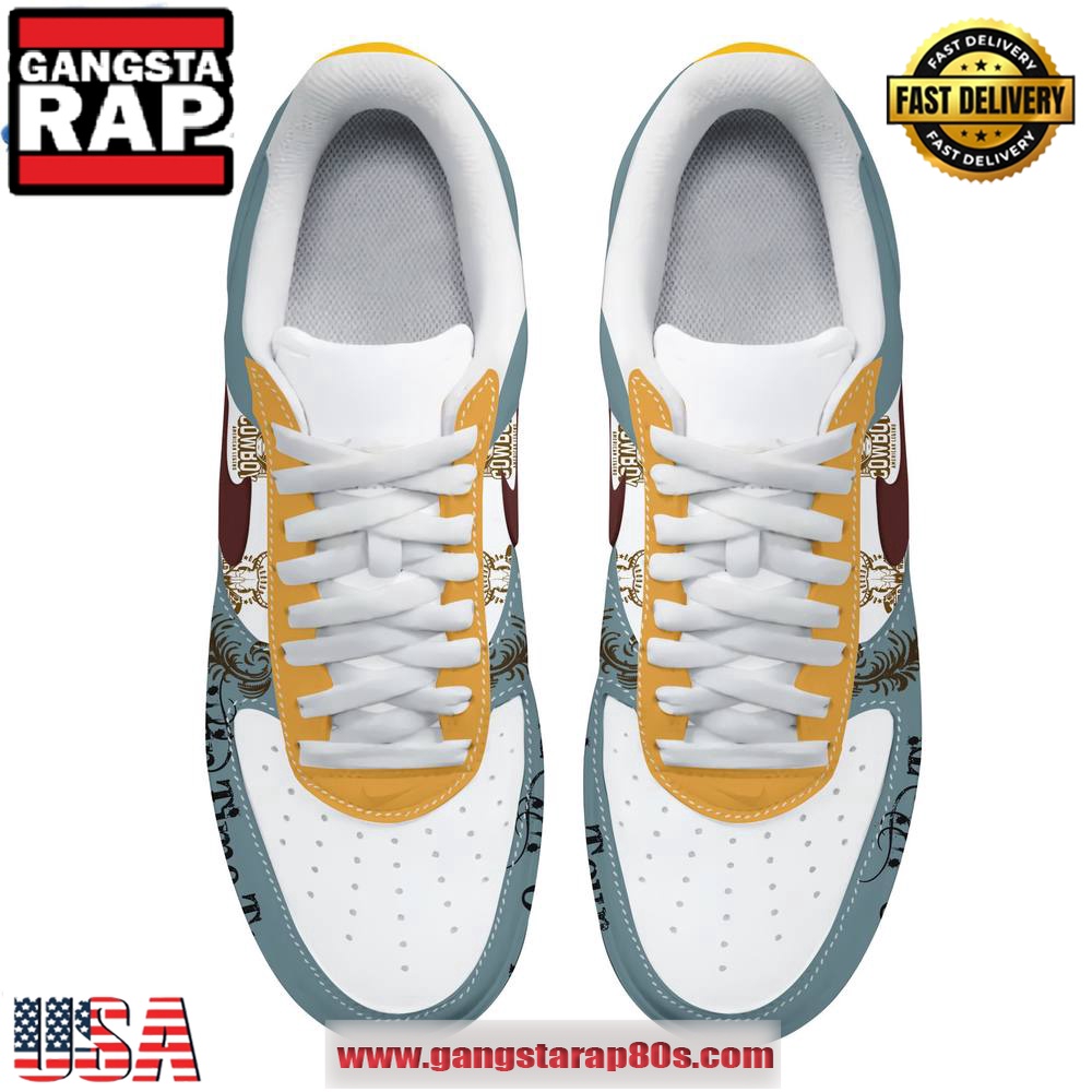 Zach Bryan The Quittin Time Tour Cowboy Limited Edition Air Force 1 Running Sneakers Shoes Zach Bryan The Quittin Time Tour Cowboy Limited Edition Air Force 1 Running Sneakers Shoes