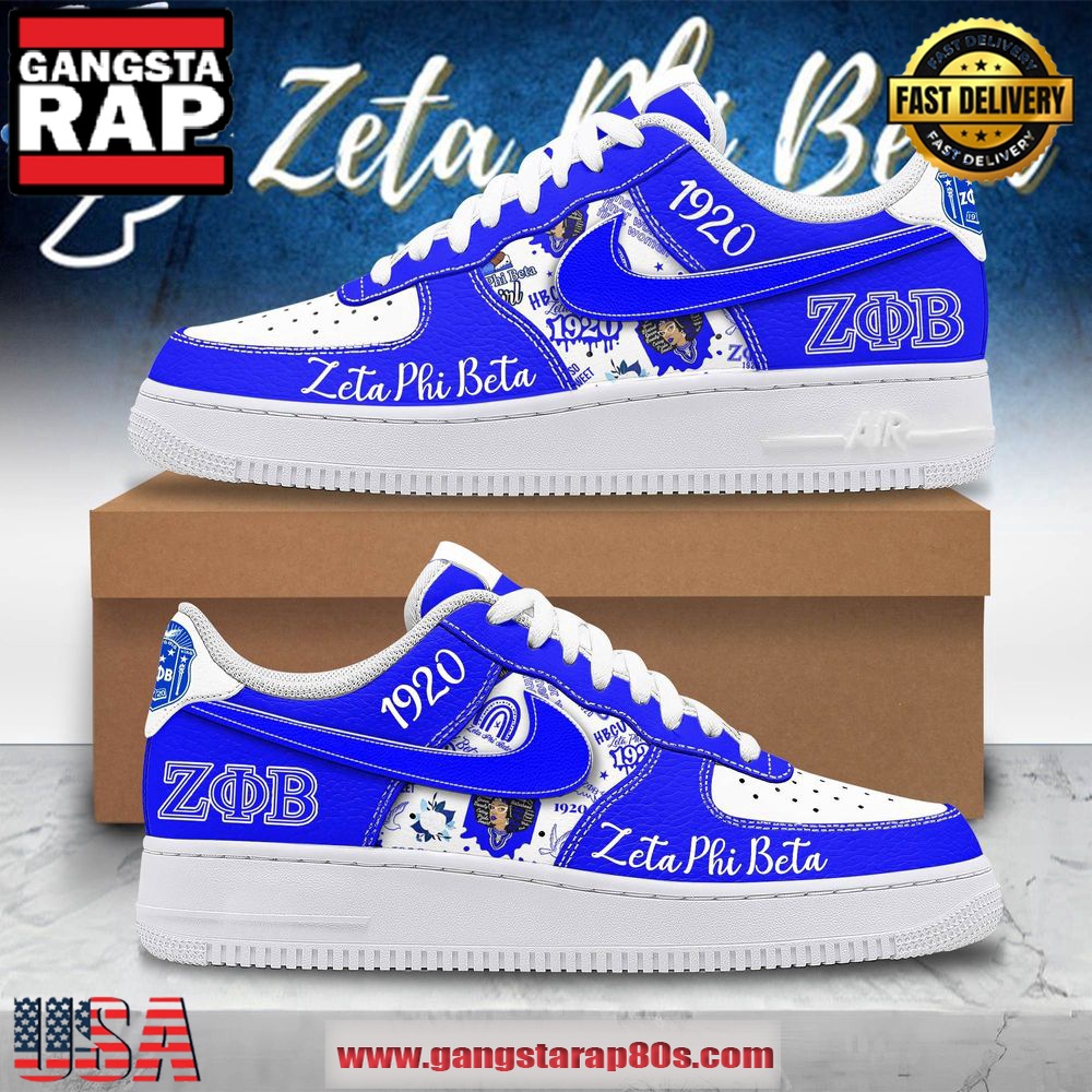 Zeta Phi Beta 1920 Limited Edition Air Force 1 Running Sneakers Shoes