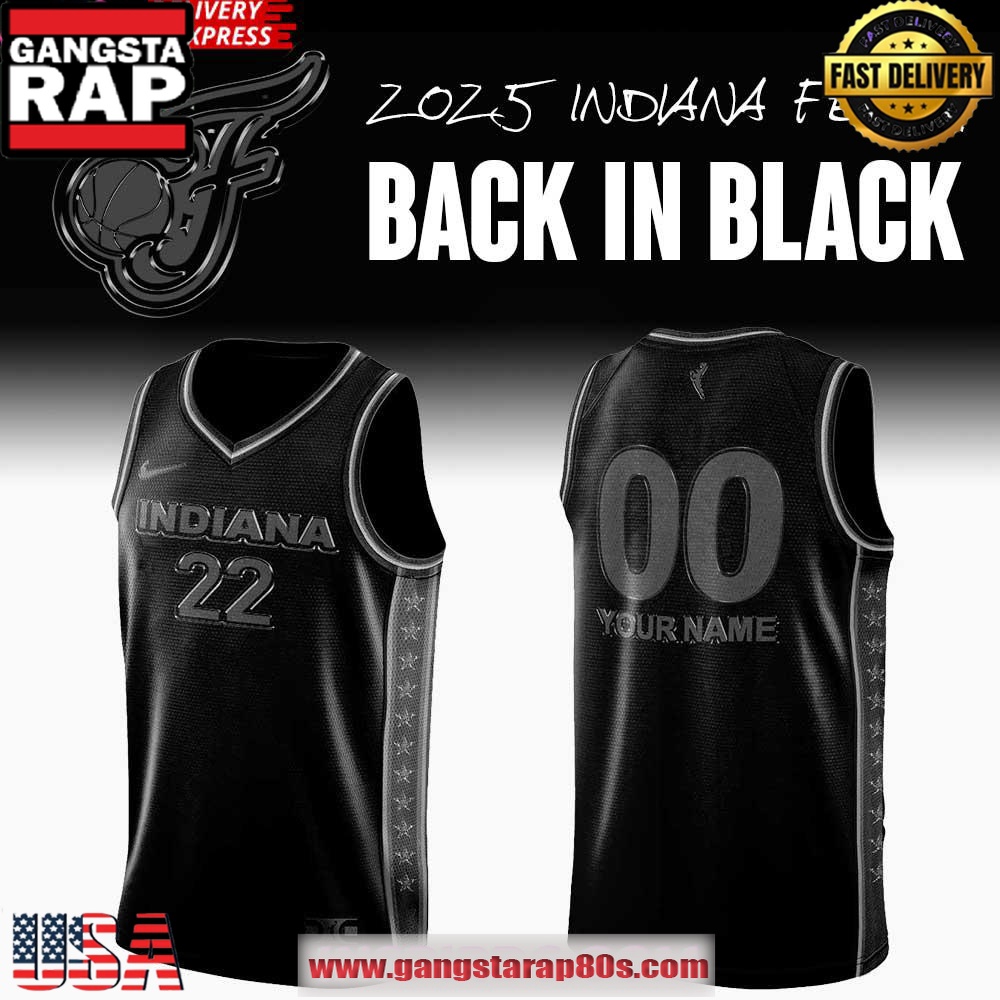 2025 Indiana Fever Back In Black Special Custom Basketball Jersey