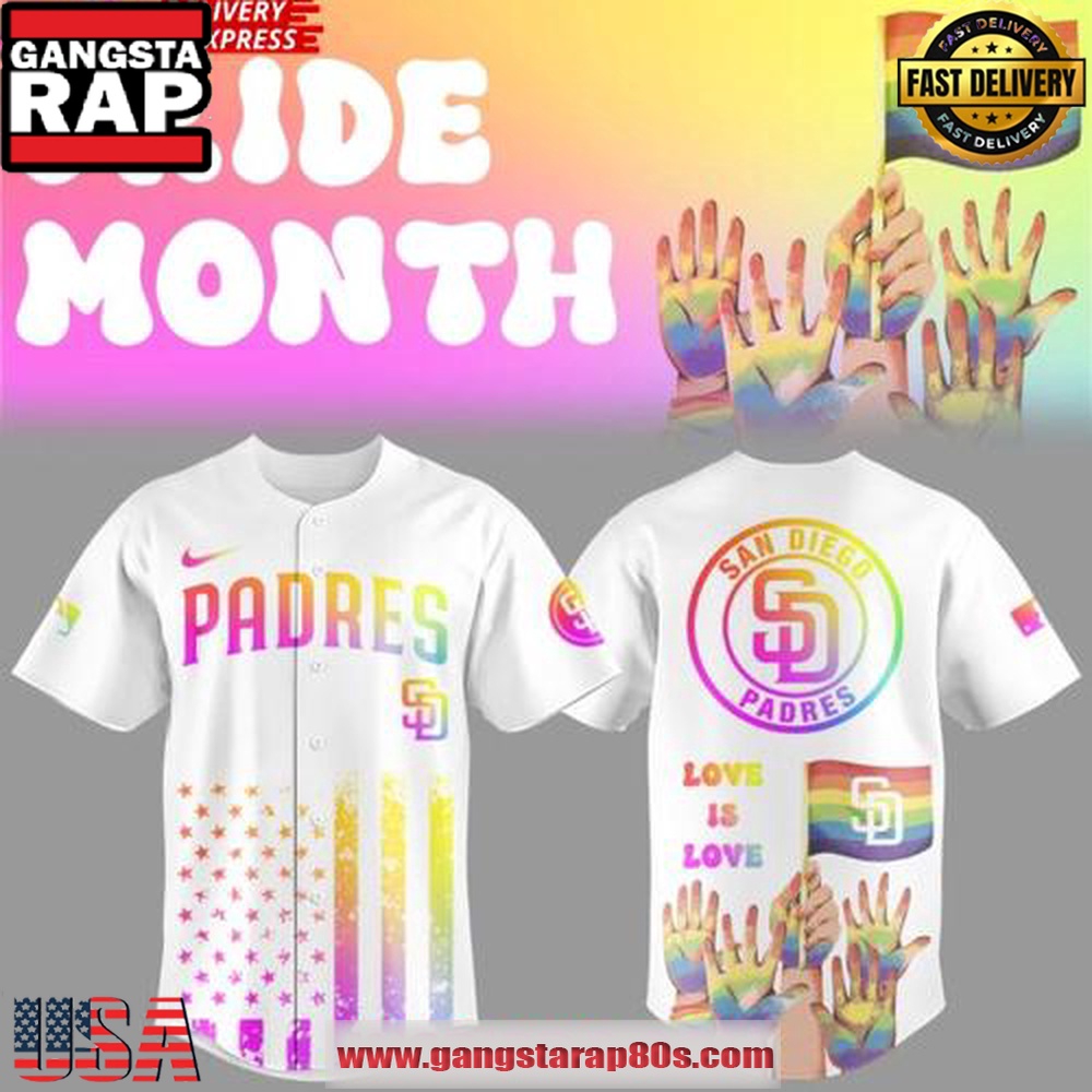 2025 San Diego Padres Pride Month Special Baseball Jersey Shirt