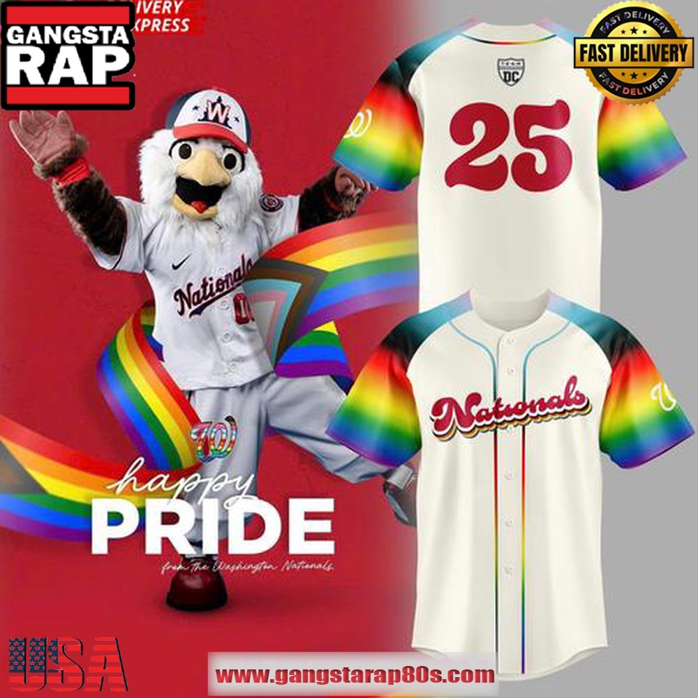 2025 Washington Nationals Pride Celebration Baseball Jersey Shirt