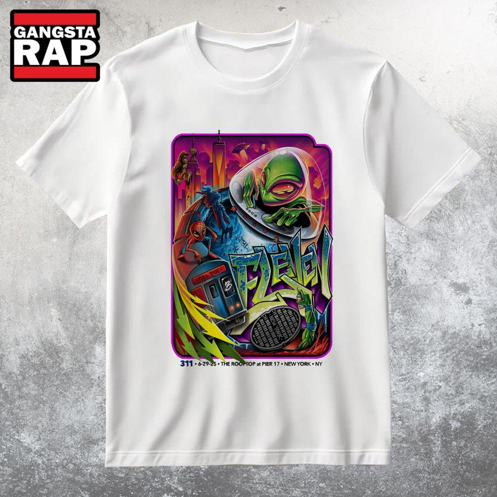 311 The Rooftop At Pier 17 In New York Jun 29 2025 T Shirt