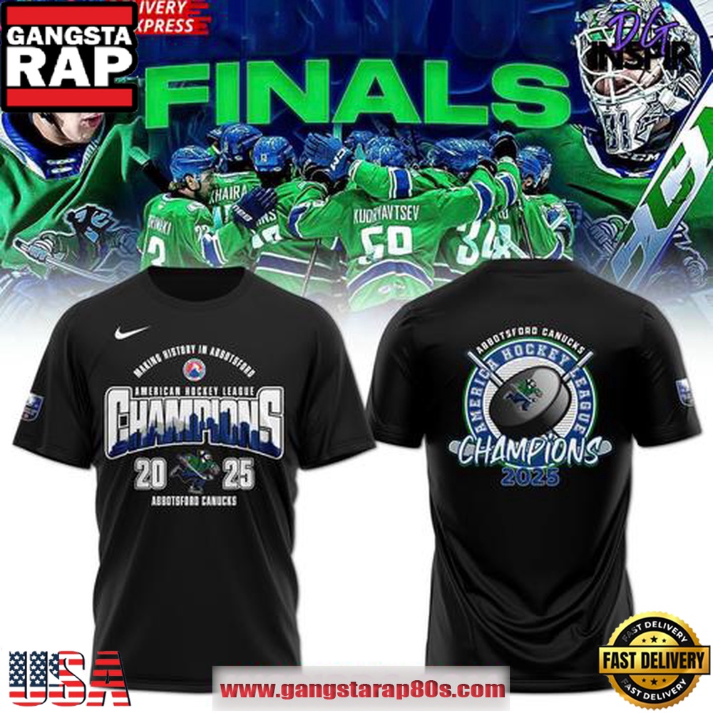 Abbotsford Canucks 2025 AHL Champions Black Unisex T Shirt Abbotsford Canucks 2025 AHL Champions Black Unisex T Shirt