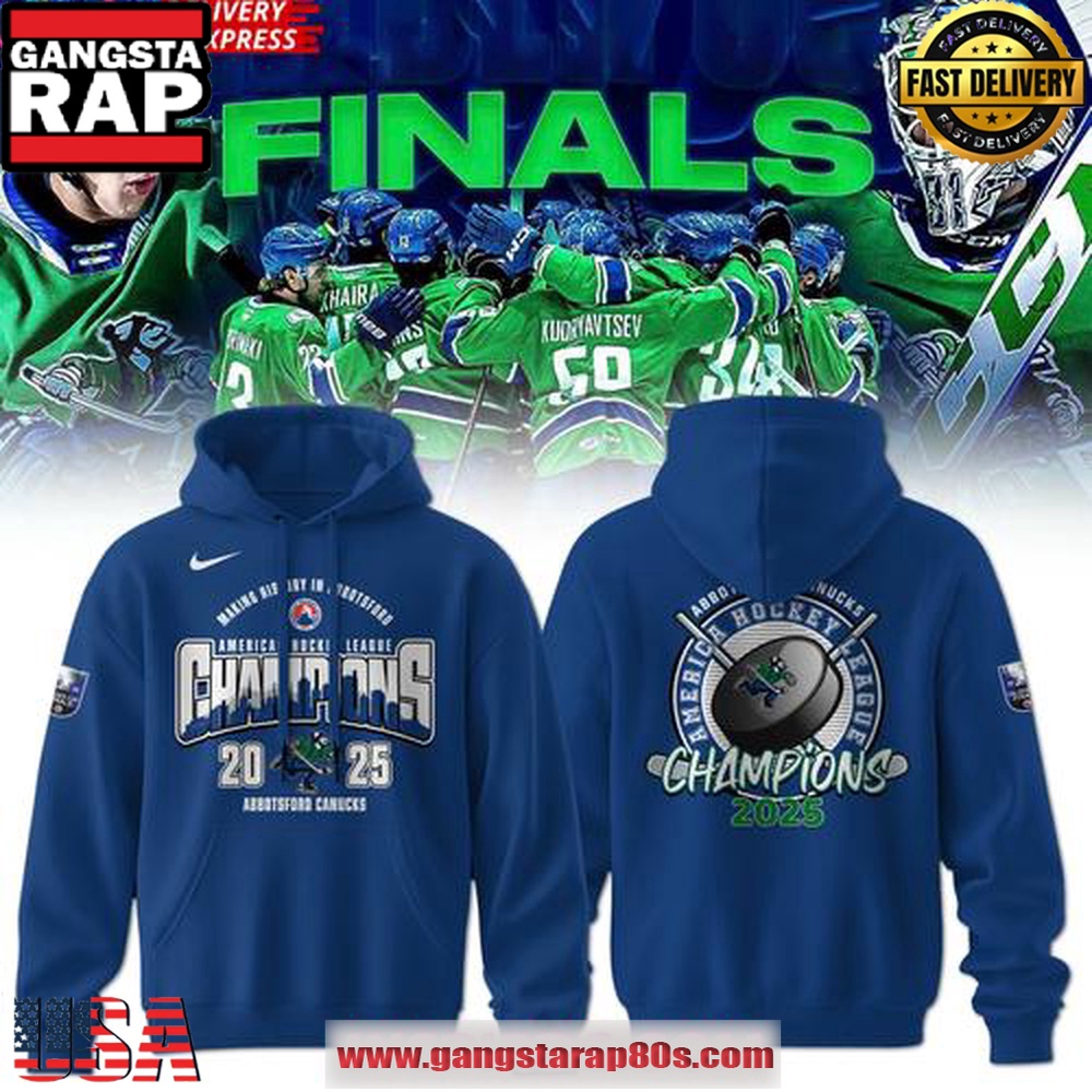 Abbotsford Canucks 2025 AHL Champions Blue All Over Print Hoodie Abbotsford Canucks 2025 AHL Champions Blue All Over Print Hoodie