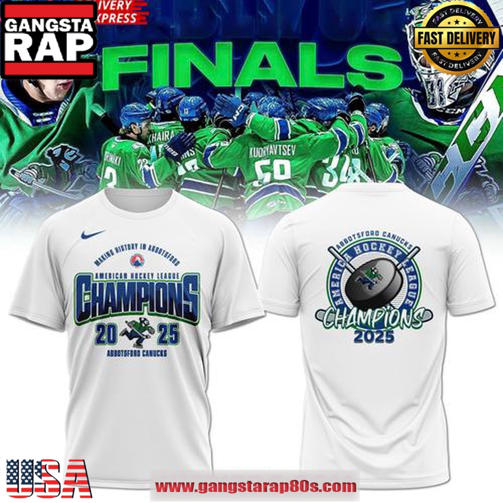 Abbotsford Canucks 2025 AHL Champions White Limited Unisex T Shirt