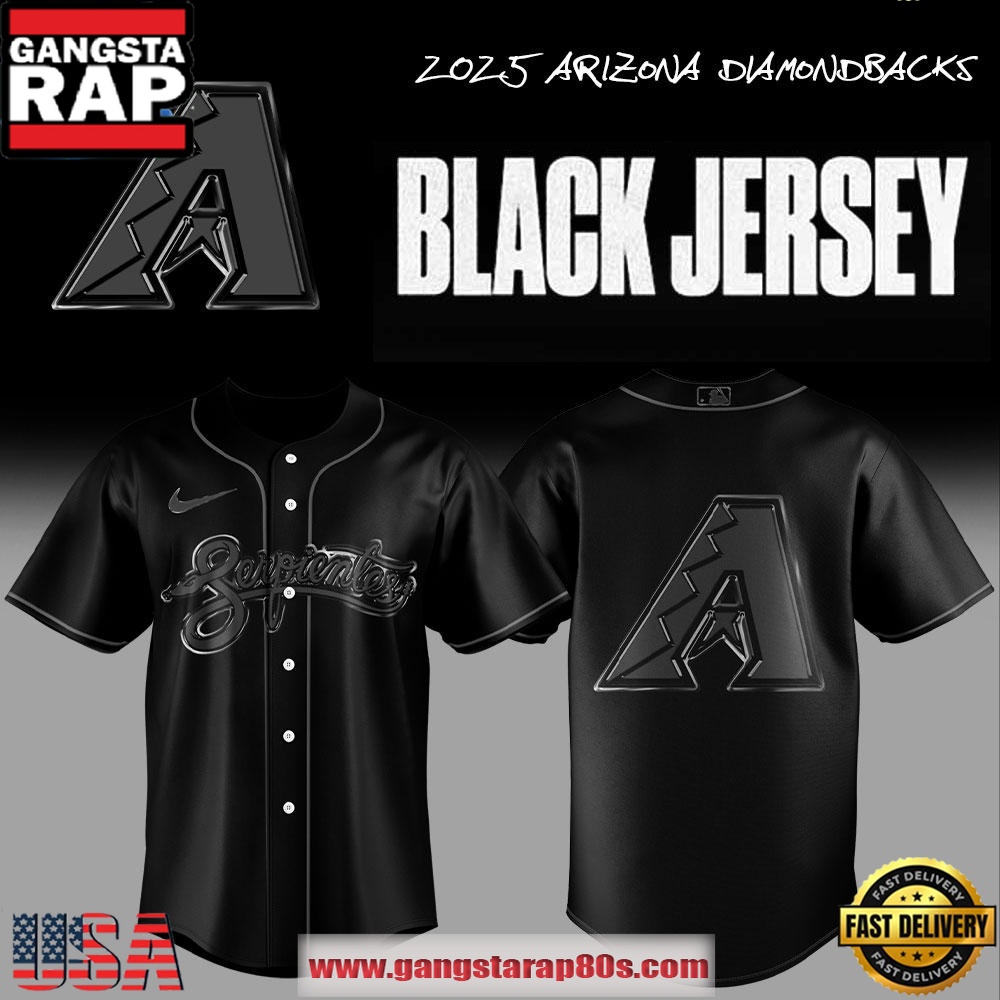 Arizona Diamondbacks Back In Black Limited Edition Baseball Jersey Shirt