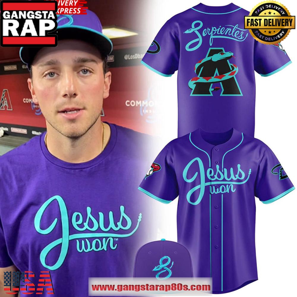 Arizona Diamondbacks Serpientes x Jesus Won 2025 Baseball Jersey Shirt Arizona Diamondbacks Serpientes x Jesus Won 2025 Baseball Jersey Shirt