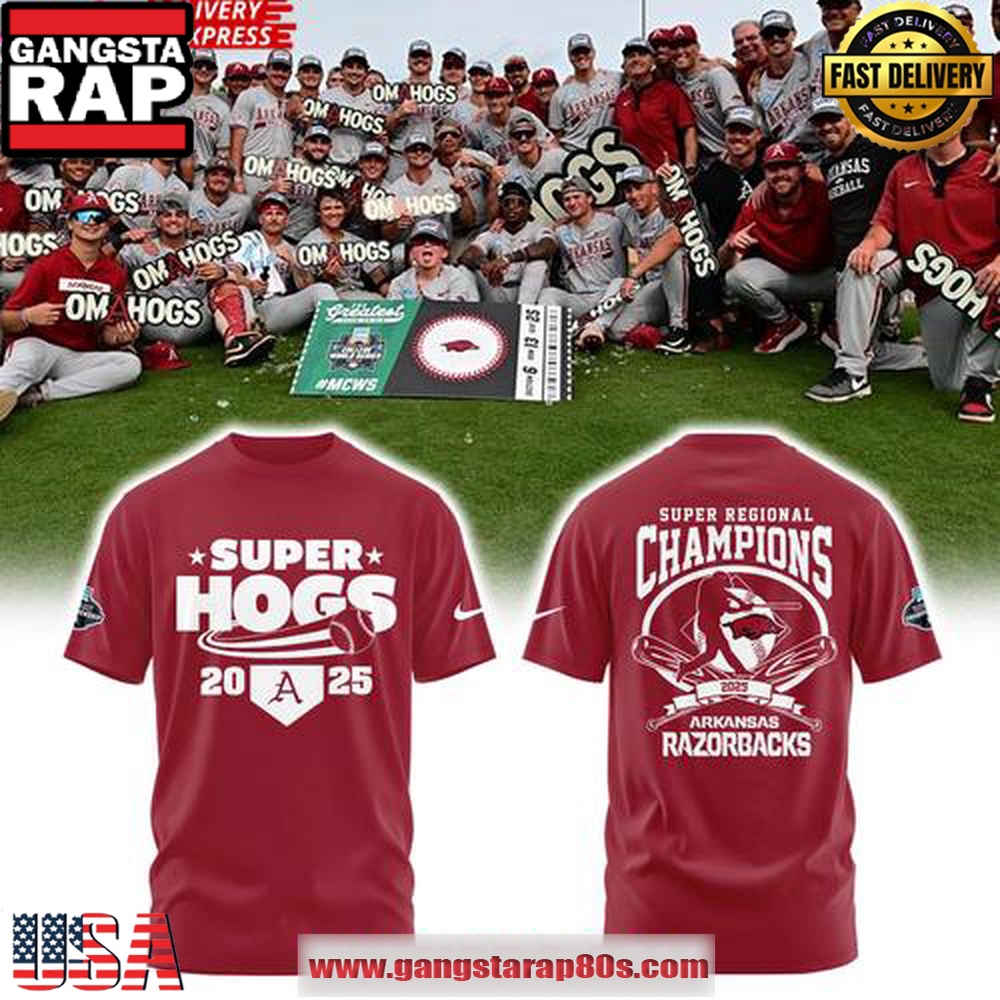 Arkansas Razorbacks Super Regional Champions 2025 Unisex T-Shirt Arkansas Razorbacks Super Regional Champions 2025 Unisex T-Shirt