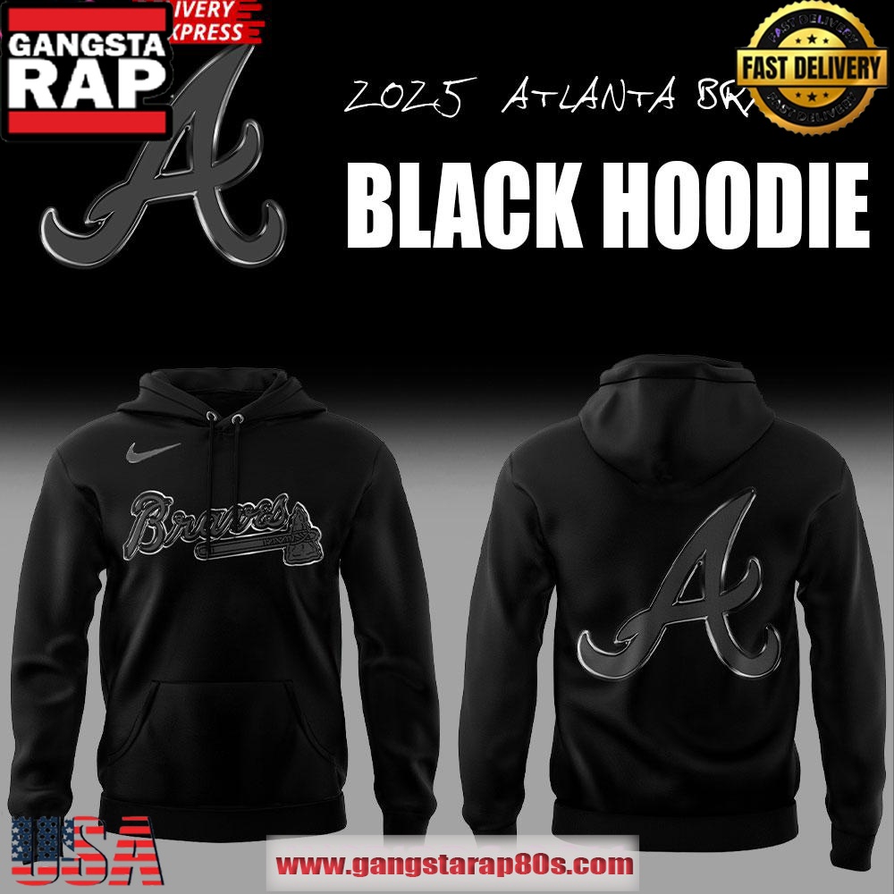 Atlanta Braves Back In Black Special All Over Print Hoodie