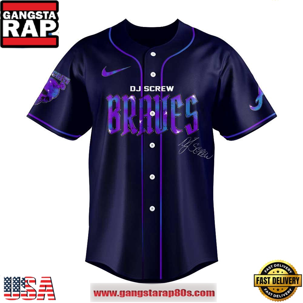 Atlanta Braves Honor All-Time DJ Screw Signature Limited Edition Baseball Jersey Shirt
