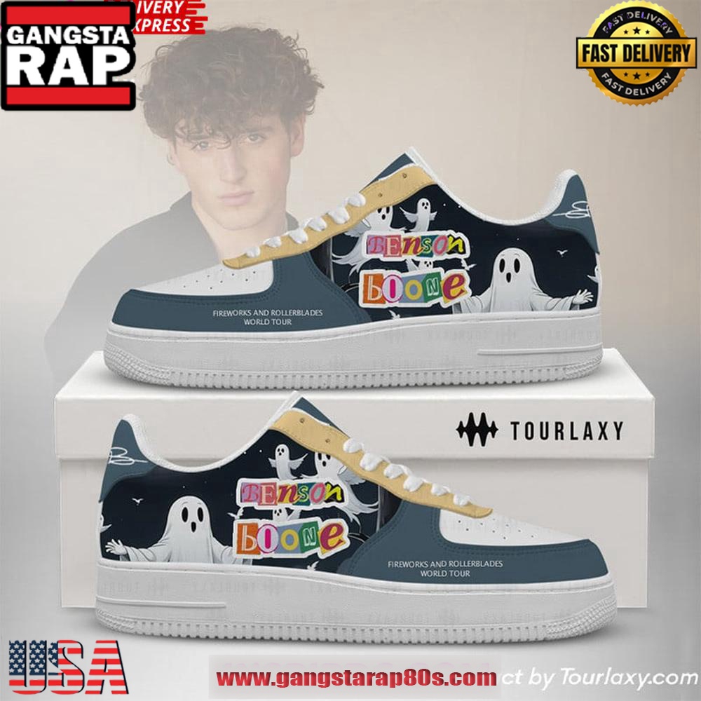 Benson Boone Fireworks And Rollerblades Limited Air Force 1 Running Sneakers Shoes