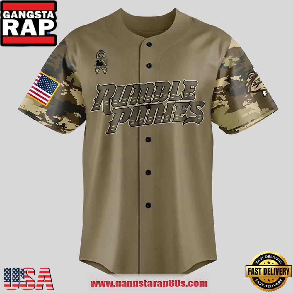 Binghamton Rumble Ponies Military Appreciation Night Limited Edition Custom Baseball Jersey Shirt
