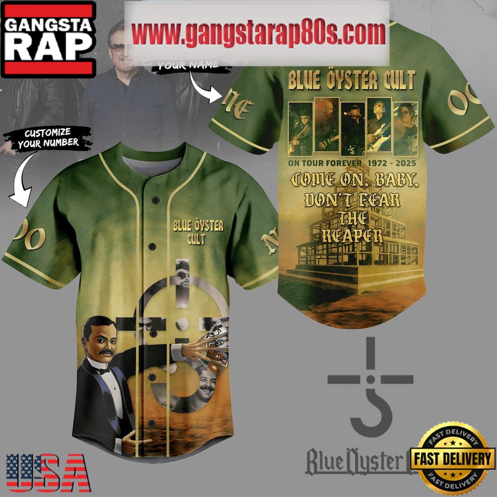 Blue Oyster Cult On Tour Forever 1972 2025 Custom Baseball Jersey Shirt Blue Oyster Cult On Tour Forever 1972 2025 Custom Baseball Jersey Shirt
