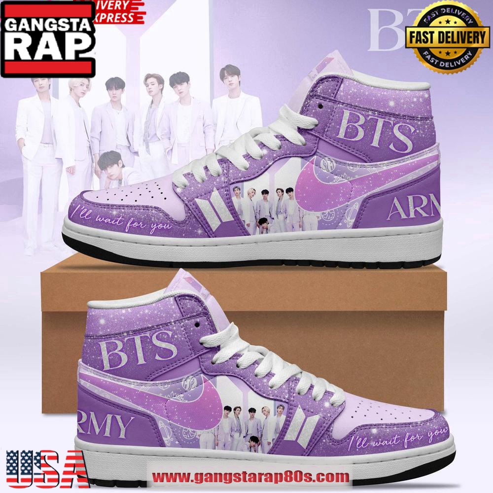 BTS Army Limited Edition Air Jordan 1 Running Sneakers Shoes
