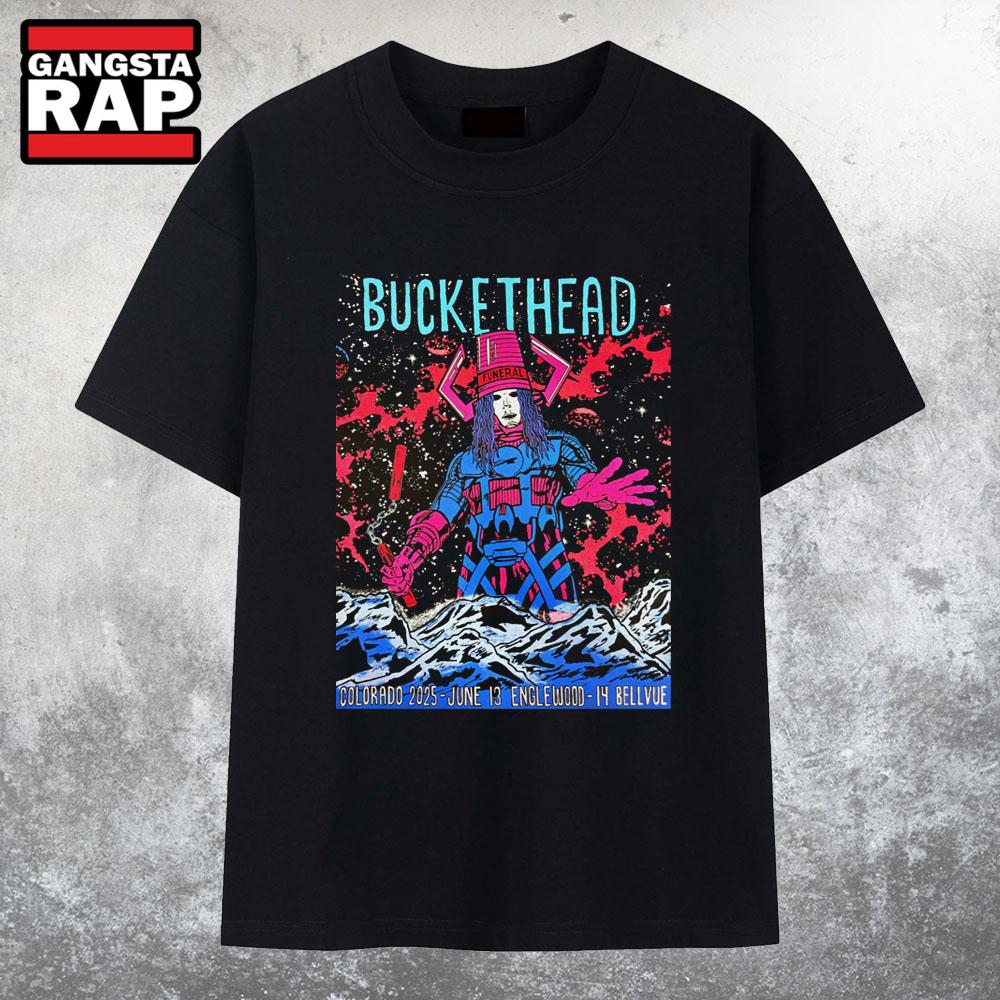 Buckethead Gothic Theatre in Englewood CO Jun 13 2025 T Shirt Buckethead Gothic Theatre in Englewood CO Jun 13 2025 T Shirt