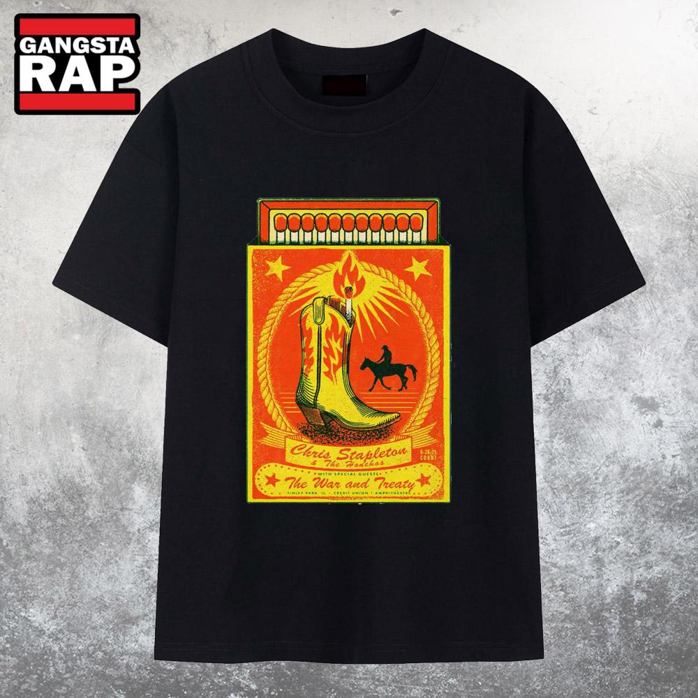 Chris Stapleton Tinley Park IL Shows 6-28-2025 T Shirt Chris Stapleton Tinley Park IL Shows 6-28-2025 T Shirt