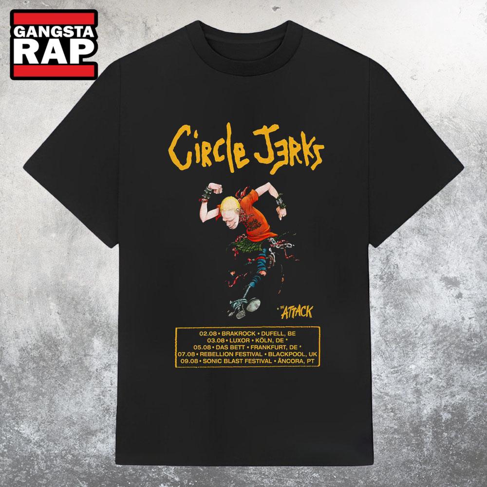 Circle Jerks August 2025 Shows T Shirt