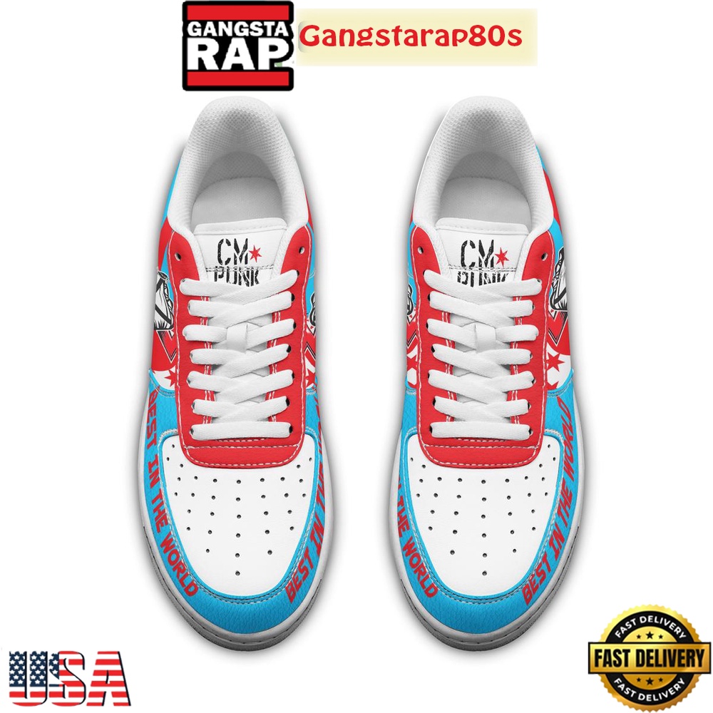 CM Punk Best In The World Special Edition Air Force 1 Shoes Running Sneakers