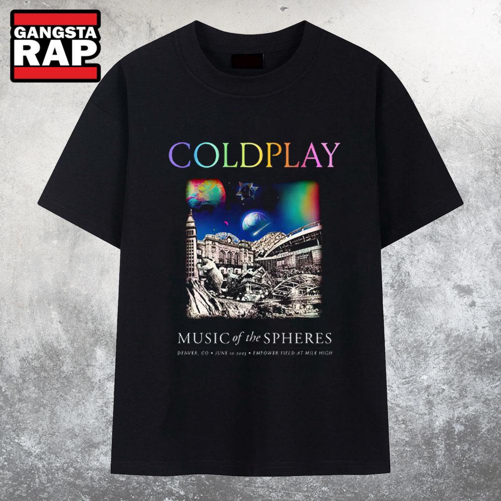 Coldplay Music Of The Sphere World Tour Denver On Jun 10 2025 T Shirt