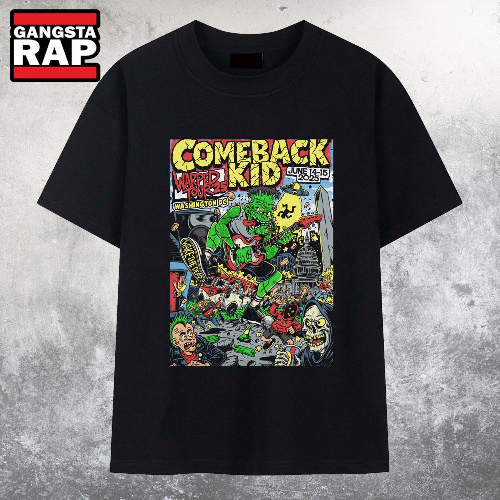 ComeBack Kid Warped Tour On Jun 14-15 2025 In Washington D.C T Shirt