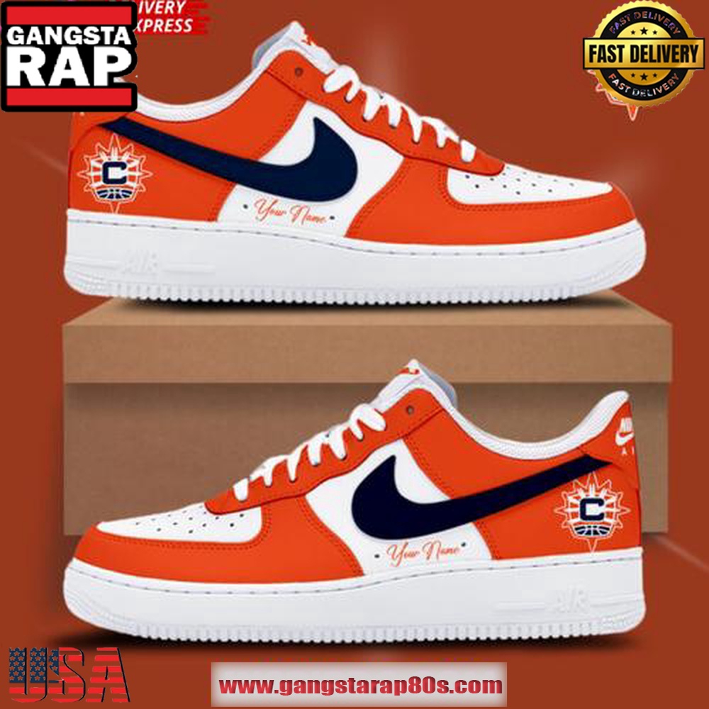 Connecticut Sun WNBA 2025 Custom Air Force 1 Running Sneakers Shoes