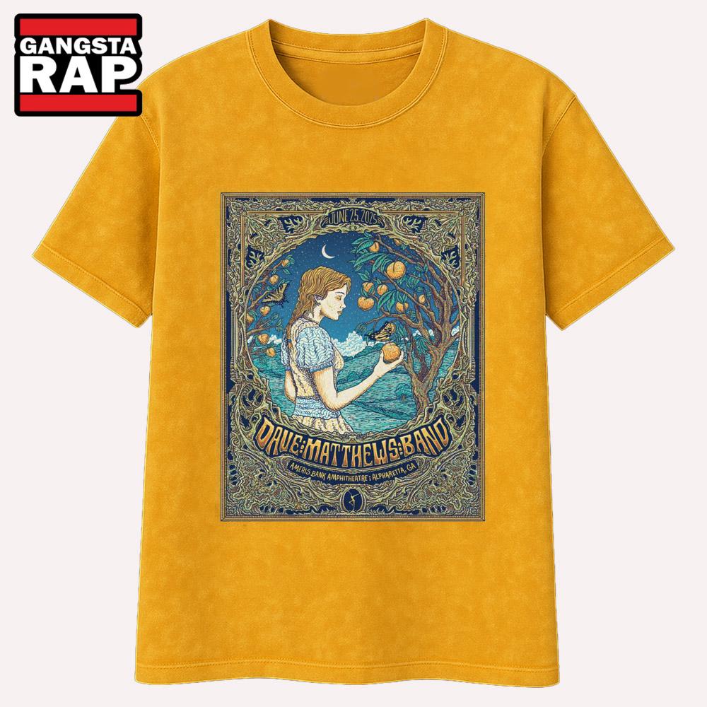 Dave Matthews Band Ameris Bank Amphitheatre In Alpharetta GA Jun 25 2025 T Shirt