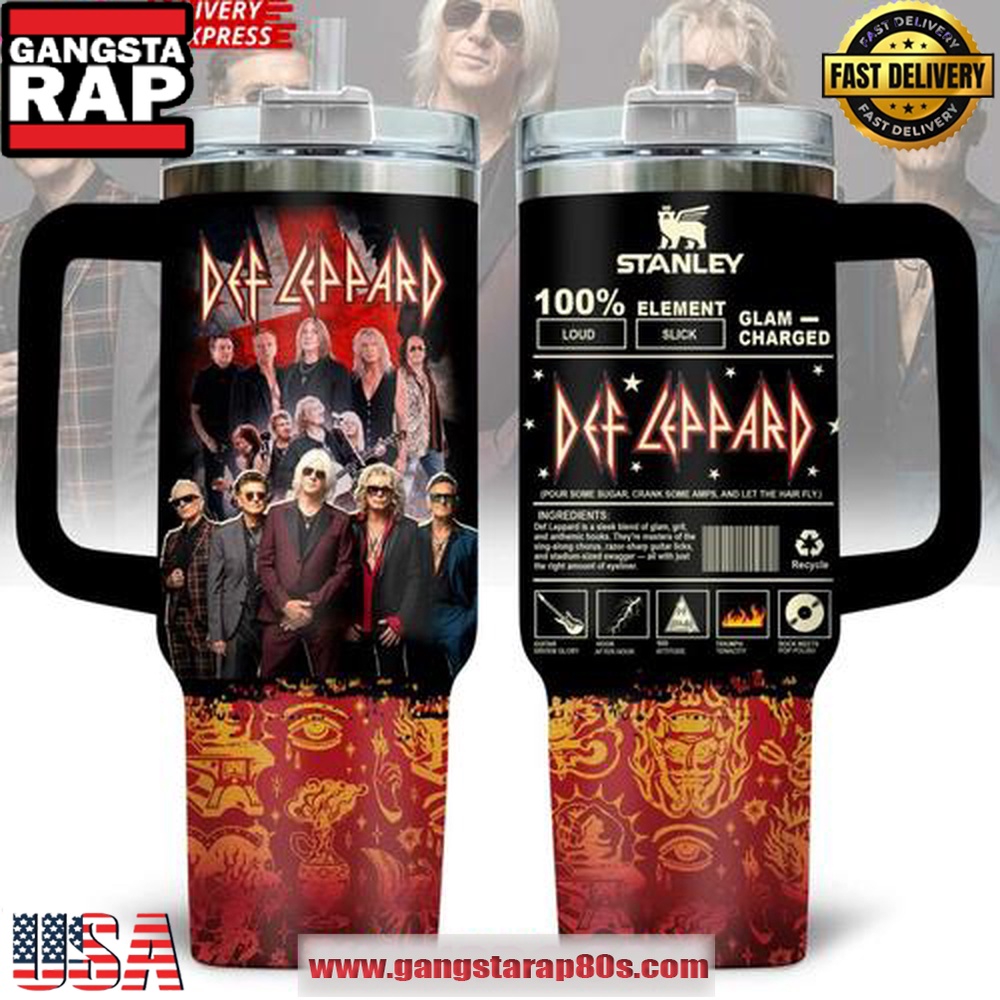 Def Leppard Glam Charged Limited Stanley Tumbler 40oz