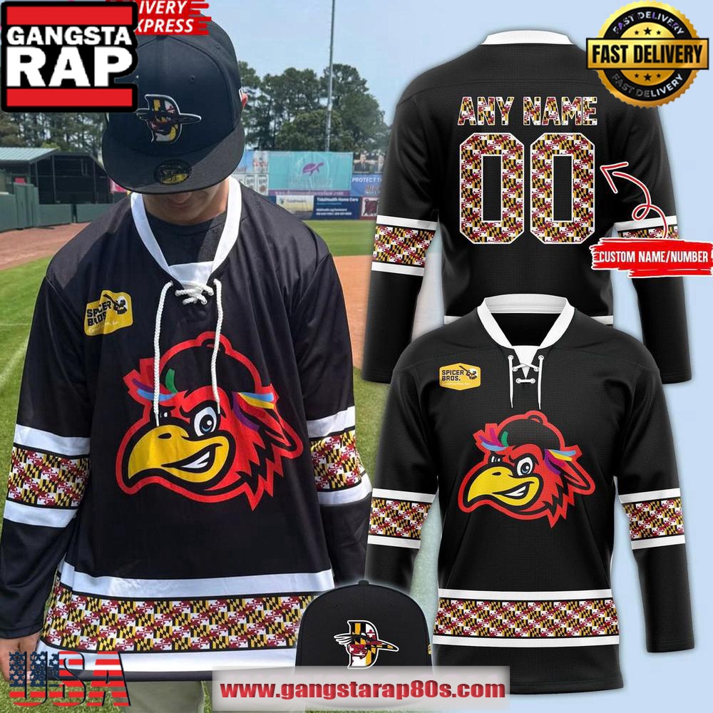Delmarva Shorebirds x Spicer Bros 2025 Custom Hockey Jersey Delmarva Shorebirds x Spicer Bros 2025 Custom Hockey Jersey