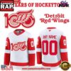 Detroit Red Wings 100 Years Of HOCKEYTOWN White Custom Hockey Jersey
