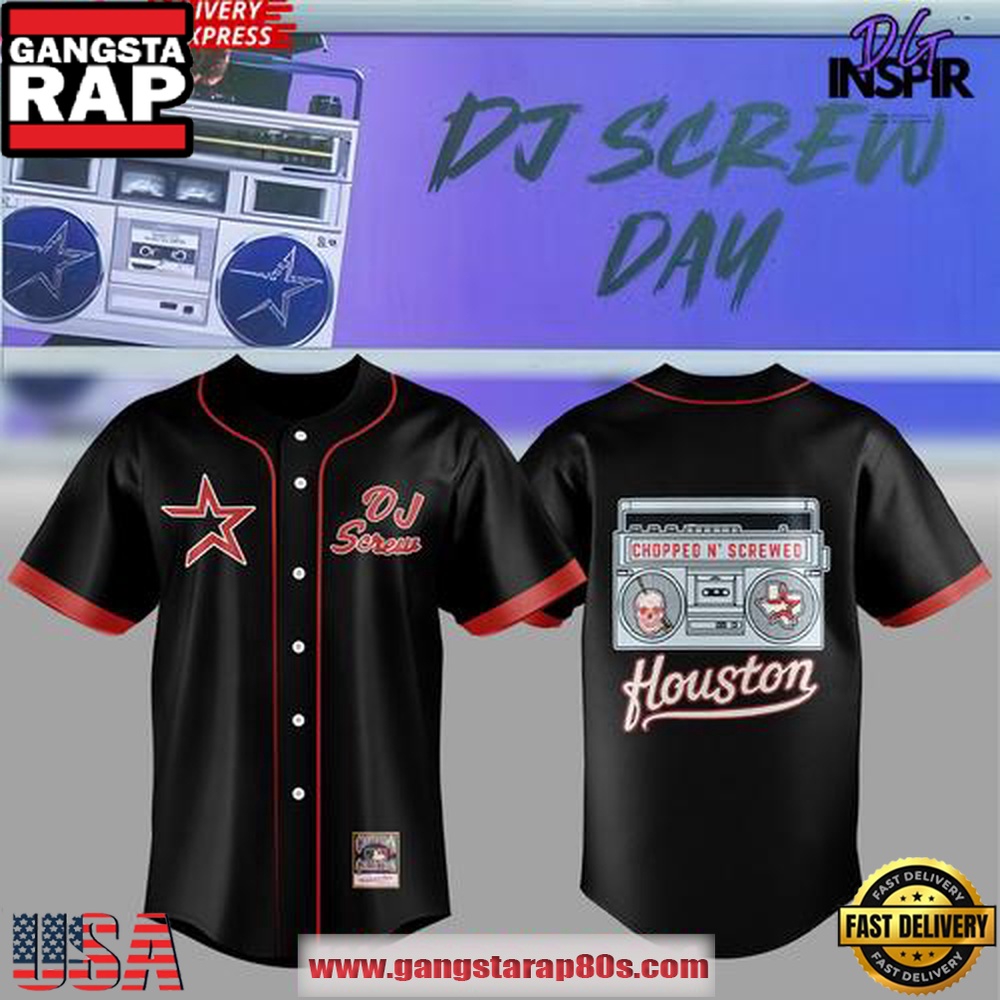 DJ Screw Day Chopped N’ Screwed Houston Limited Edition Baseball Jersey Shirt