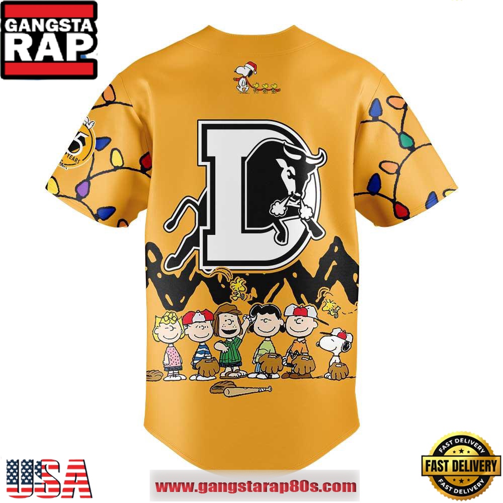 Durham Bulls x Peanuts Limited Edition Baseball Jersey Shirt Durham Bulls x Peanuts Limited Edition Baseball Jersey Shirt