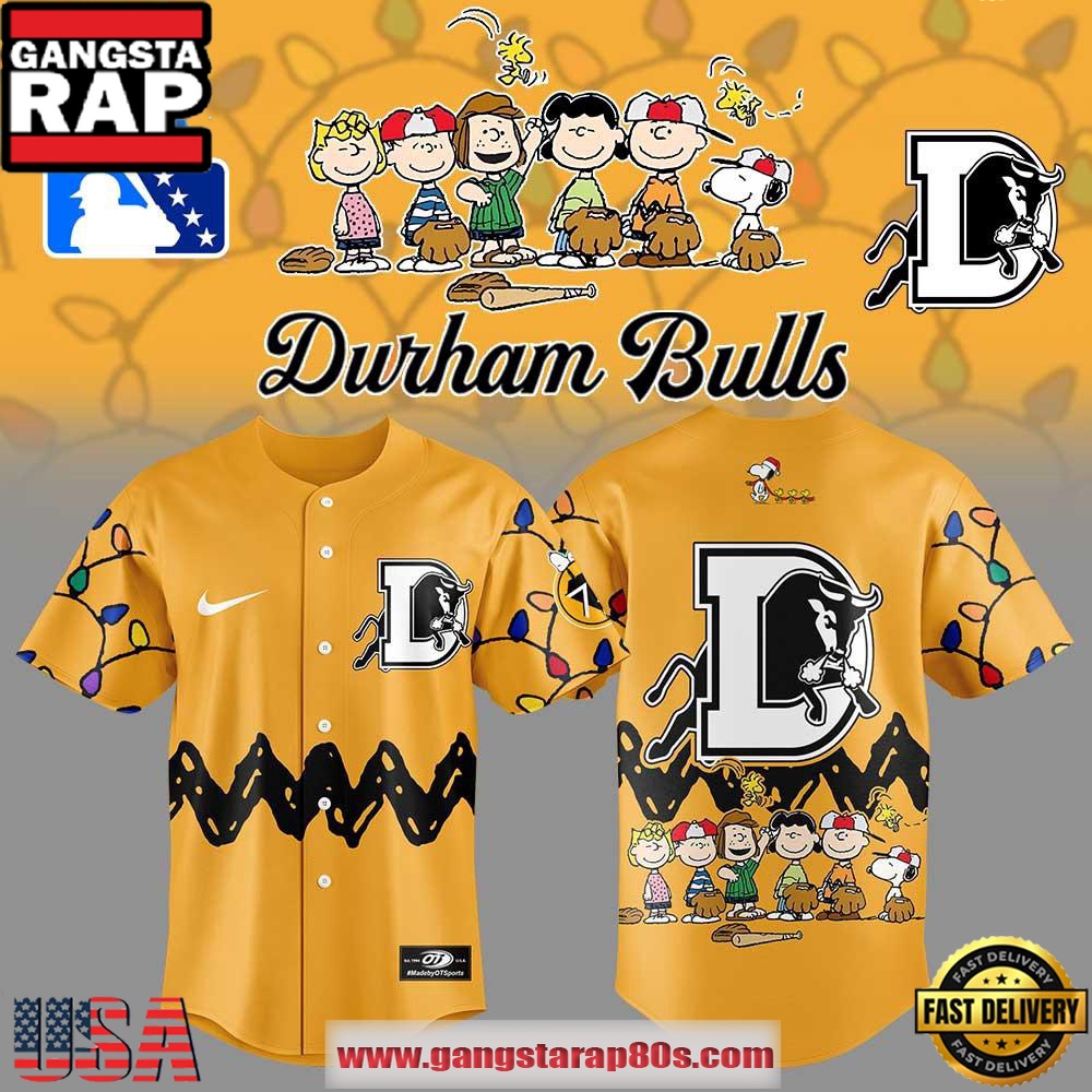 Durham Bulls x Peanuts Limited Edition Baseball Jersey Shirt Durham Bulls x Peanuts Limited Edition Baseball Jersey Shirt