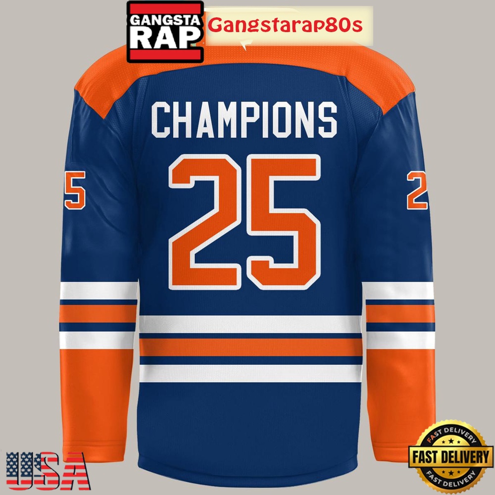 Edmonton Oilers Champion NHL Stanley Cup 2025 Hockey Jersey Edmonton Oilers Champion NHL Stanley Cup 2025 Hockey Jersey