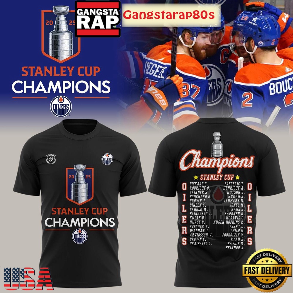 Edmonton Oilers NHL Stanley Cup 2025 All Over Print T-Shirt Hoodie Edmonton Oilers NHL Stanley Cup 2025 All Over Print T-Shirt Hoodie